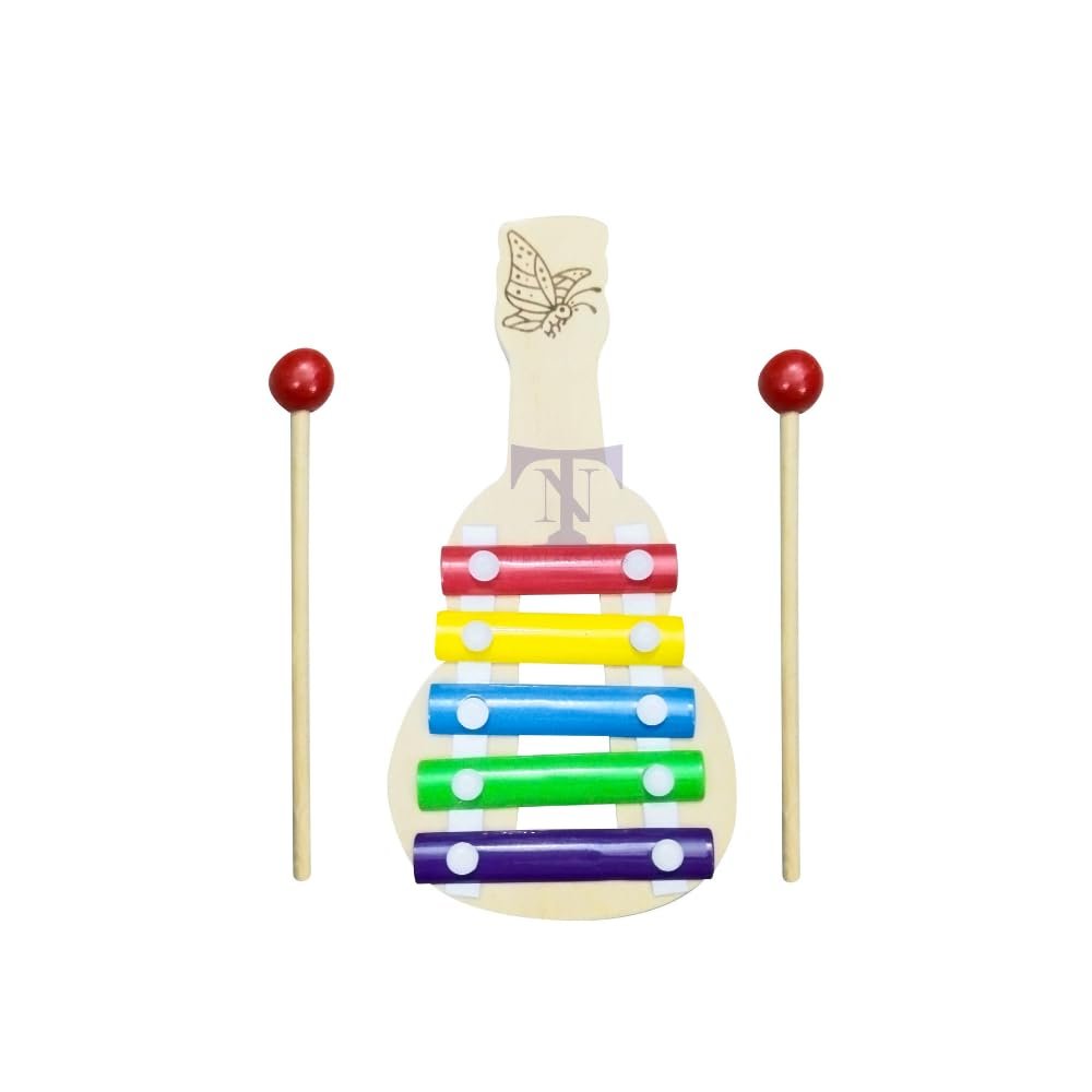 Colourful Rattles and Xylophone Toys for Kids - Non-Toxic Attractive Rattle for New Born - Wooden Ring Teether for New Born Babies - Baby Teethers (Pack of4) S, TIK Big, Kir Kir, Ring teether - Image 3