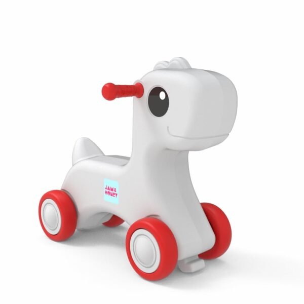 Amazon Brand - Jam & Honey 3-in-1 Baby Push Ride-On, Rocker & Balance Board | for Kids 1-4 Years Old | Non-Toxic | Durable and Safe | Upto 20kgs Weight | Red & Grey - Image 6