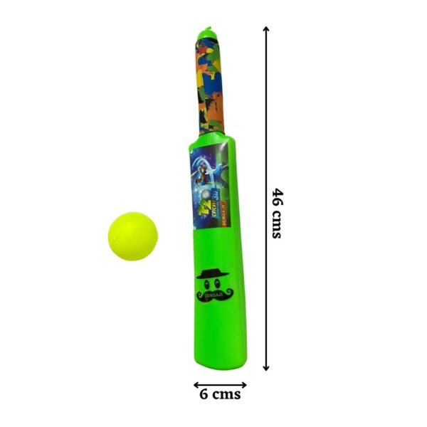 3 in 1 Super Combo Plastic BAT - Ball, Racket & Hockey for Kids Indoor Outdoor Toys Age 2 Year + (G/O/R) - Image 2