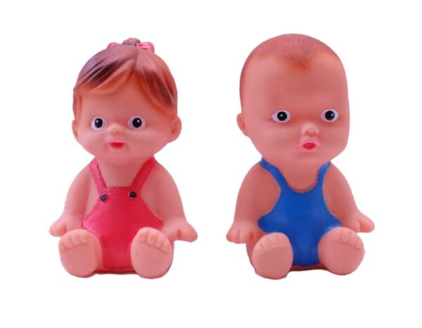 2 Pcs Baby Girl and Boy Soft Rubber Non-Toxic Chu Chu Squeeze Toys for Babies Kids Toddlers