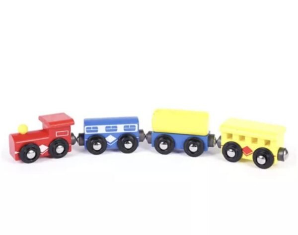 Wooden Magnetic Train | 4-Piece Train Toy Set for Toddlers 1-3 Years | Safe, Educational & Durable Wooden Toys for Early Learning & Motor Skills Development - Image 4