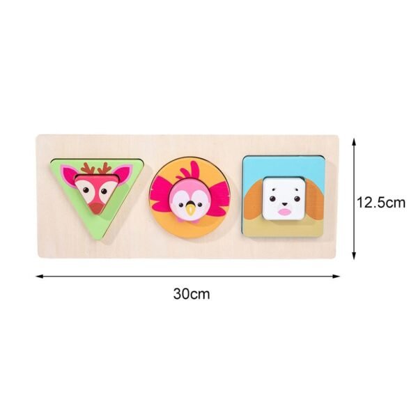bnf® Wood Animal Sorting Toy Montessori Toy for Kids Children 3pcs Animals Blocks Baby | Toys for Baby | Developmental Baby Toys - Image 2