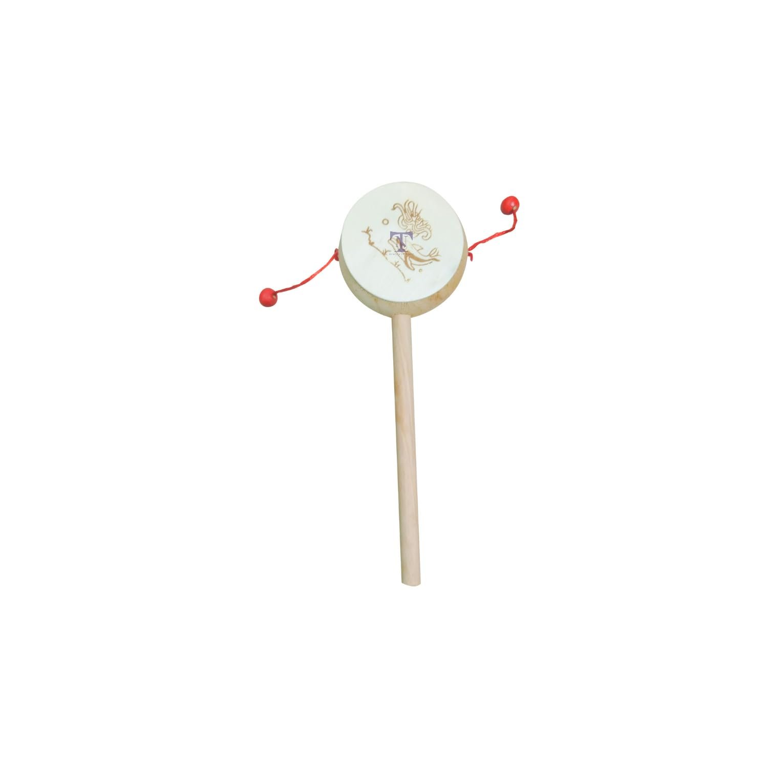 Colourful Wooden Baby Rattle Toy - Hand Crafted Rattle Set for Kids - Musical Toy for Newly Born(Pack of 2) White Rattle, TIK TIK Small - Image 3