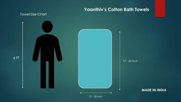 Yaanthiv\'s Premium Bath Towels, Pack of 5 Cotton Towel Combo (Standard, 5), 300 GSM, 78 CM X 154 CM, Washable and Quick Dry Towels/Washable and Quick Dry Towels/Light Weight, Fast Absorbing - Image 2