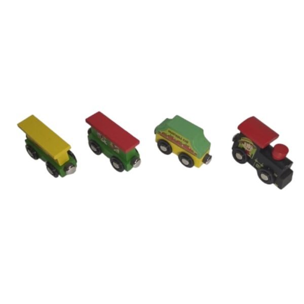 Wooden Magnetic Train|Train Wooden Toys, Children 1-3 Years Train Toy for Kids (4 Pcs Pack)/ VDYTY05 - Image 6