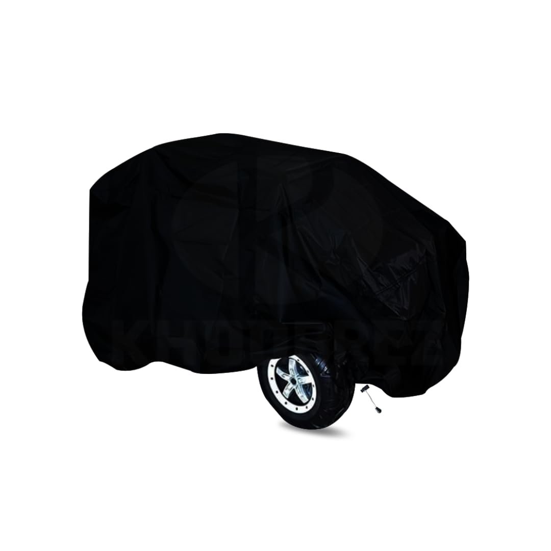 Polyester Waterproof, Indoor and Outdoor Kids Car Cover for Electric Battery Powered Children Wheels Toy Vehicles - Universal Fit KCC(Black)