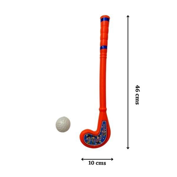 3 in 1 Super Combo Plastic BAT - Ball, Racket & Hockey for Kids Indoor Outdoor Toys Age 2 Year + (G/O/R) - Image 4