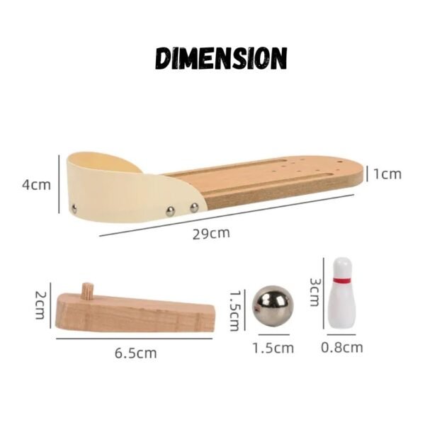 Toys for Boys 7-14 Years Girls Mini Desktop Bowling Game Toy for Family Miniature Fun & Stress Relief Tabletop Indoor Board Game-Pack of 1 (Bowling) - Image 2
