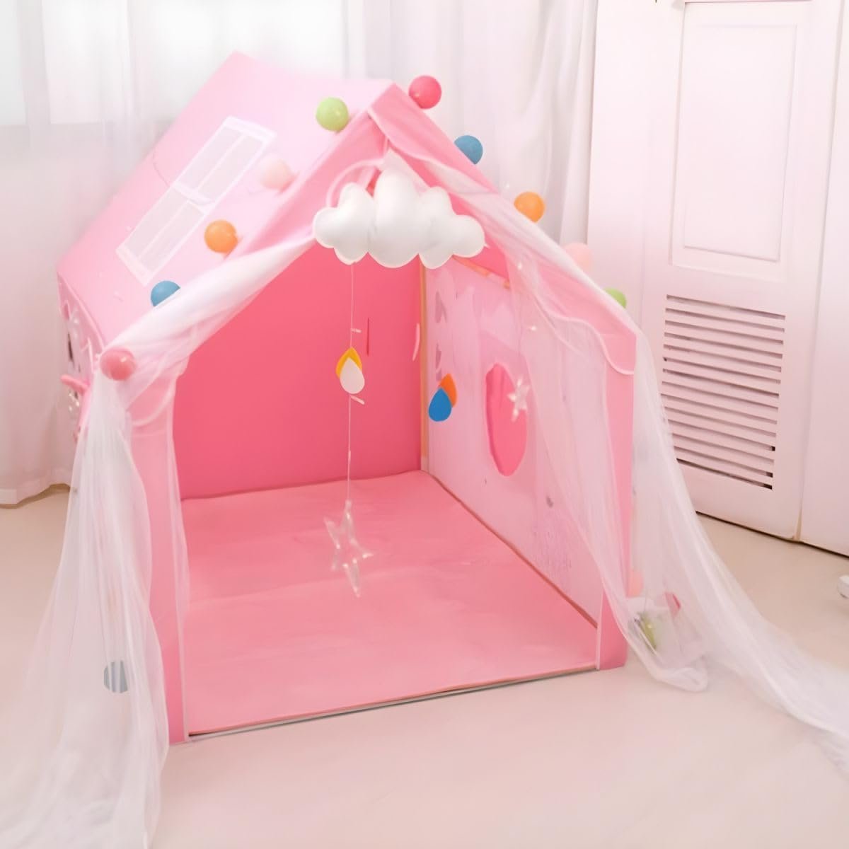 Colorfull and Extremely Light Weight Indoor and Outdoor Kids Play Tent House for 3-8 Years Old Kids Girls and Boys (Princess-052) - Image 5