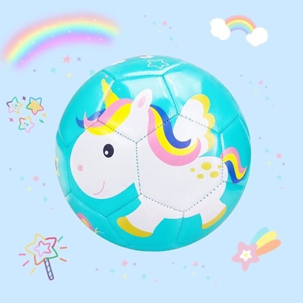 Toyshine Rubber Edu-Sports Kids Football Soccer Educational Toy Ball Size 3, 4-8 Year Kids Toy Gift Sports - Unicorn Blue - Image 3