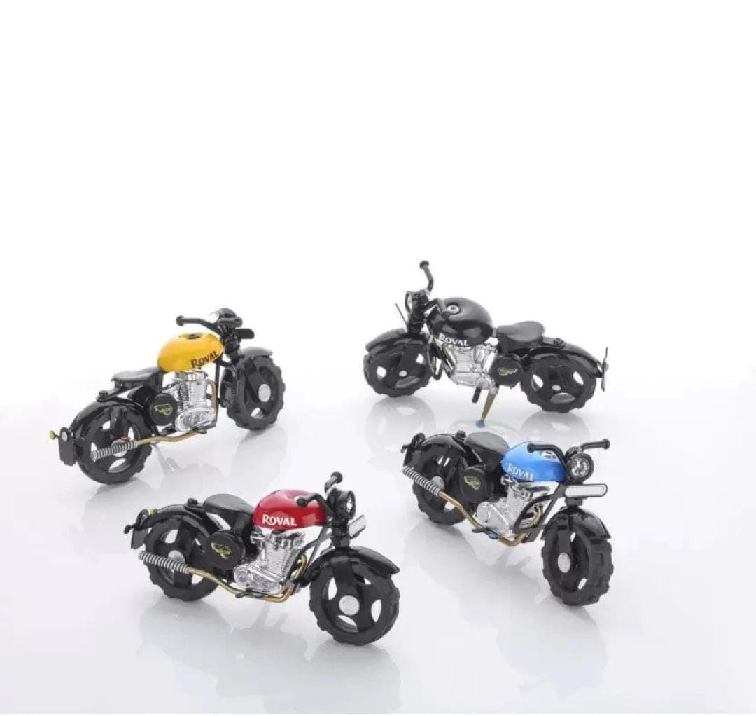 High Hills Metal Miniature Bike Toy for Kids Push Scale Model Motorcycle Toy Vehicles for Kids Pull Push Toy Vehicle Playset Motorcycle Bike for Kids 2+Years Boys Girls (Sky Blue, Pack of 1) - Image 4