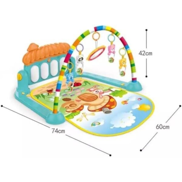 Play Gym for Babies 0 to 12 Months (1 Year Warranty) Musical Piano Keyboard Activity Play Mat for Kids Newborn 3 to 6 Month Fitness Rack Hanging Rattles Lights Tunes Music for Baby Boys Girls - Image 2