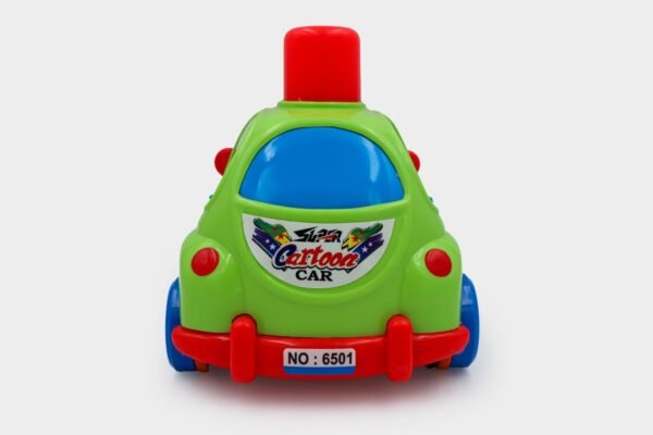 Push N Go Cartoon Car | Travel Toys | Birthday Gift | 1-6 Year | Realistic Design | Indoor Outdoor Play | Safe and Non-Toxic | Gift for Kids | Multicolour - Image 3