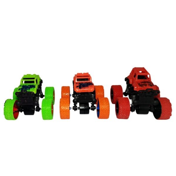 TOYZ Plant Exciting Pack of 3 Monster Trucks for Boys 3-7 Years Old, Friction Powered Car Toys, Durable High-Density Alloy and Non-Toxic Plastic, Non-Slip Tires for Educational Play - Image 2