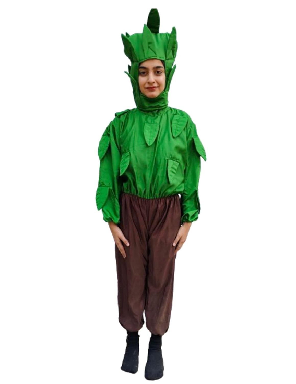 BookMyCostume Green and Brown Tree Kids Fancy Dress Costume 6-7 years