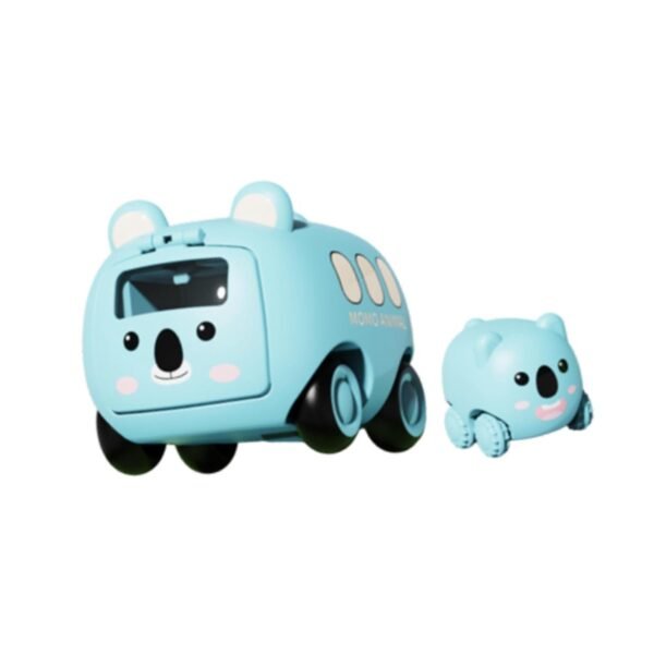 Toy Baby Press Car Interactive Cartoon Inertia Bus for Children Kids 1+ Year Old Green - Image 5