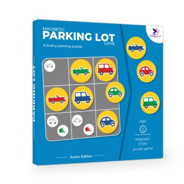 Mind Game Brain 5 Year Old Educational Toys, Gift for Boys Girls Age of 5 to 7 Years Old, Magnalogix Magnetic Games for Kids, Parking Lot Junior