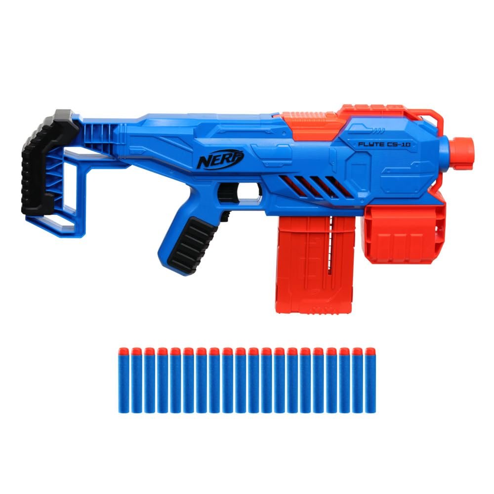 Nerf Alpha Strike Flyte Cs-10 Motorised Blaster 10-Dart Clip-Fed Blasting 20 Official Nerf Elite Darts Toys for Kids, Teens, Adults, Toys for Boys & Girls,Multicolor - Image 3