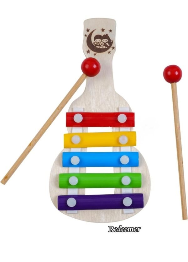 Redeemer Wooden Guitar Xylophone, 5 Notes, Musical Piano Toy for Toddlers 1-6 Years - Image 5