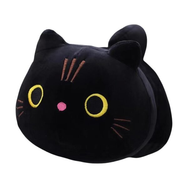 bnf® Plush Cat Pillow Hugging Cat Plush Toy Pillow for Children Kids Boys Black