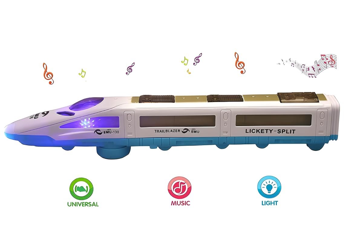High Speed Bullet Trains Toy for Kids | Colorful Train Toy with 3D Led Light Effect & Musical Sound Toy for Both Boy & Girls - Multicolor - Image 3