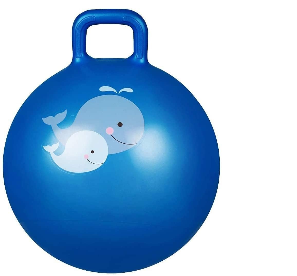 HopperBall Hop Hopping 65-cm,Ball Inflatable Bouncer Hoppity Hop Jumping Ball Children Yoga Outdoor Game Hopper Jump N Bounce Retro Ball Handle Ride-on Toy-Bouncy Kids (Multicolour)