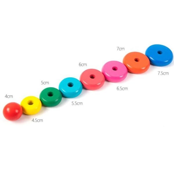 Toy Stacking Toy Sensory Toy Stacking Toy for Kids for Children Boys Girls Gifts 8.5x8.5x20cm Rainbow Tower - Image 3