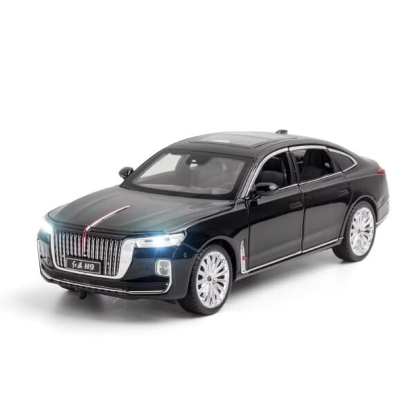 Compatible for 1:24 HONGQI Red Flag H9 Toy Car Model, Diecast Collectible Pull Back Model Car with Sound and Light, Toy Gift Vehicles for Adults Kids Boys Girls?Color As Per Stock?