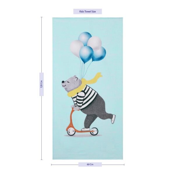 Wakefit Baby Towel for New Born | 380 GSM | Baby Bath Towel, Bath Towel for Kids, Bearhug Cotton (Set of 1, Blue) - Image 2