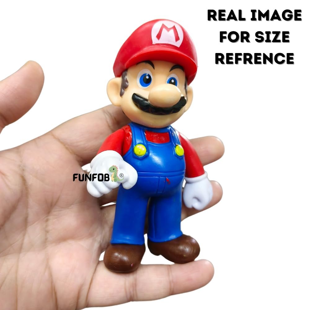 Mario Toys Action Figures Height -11CM Collectible Gifting PVC Multicolour (Mario Red) - Image 3