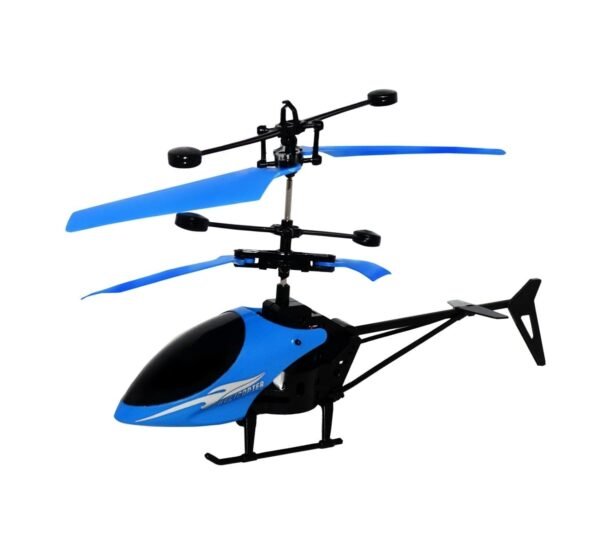 Toyshine Remote Control 2 Channel Helicopter inbuilt with Hand Sensor USB Charging Tornado Infrared Induction 3D Lights Toy for Kids 8+Years (Blue)