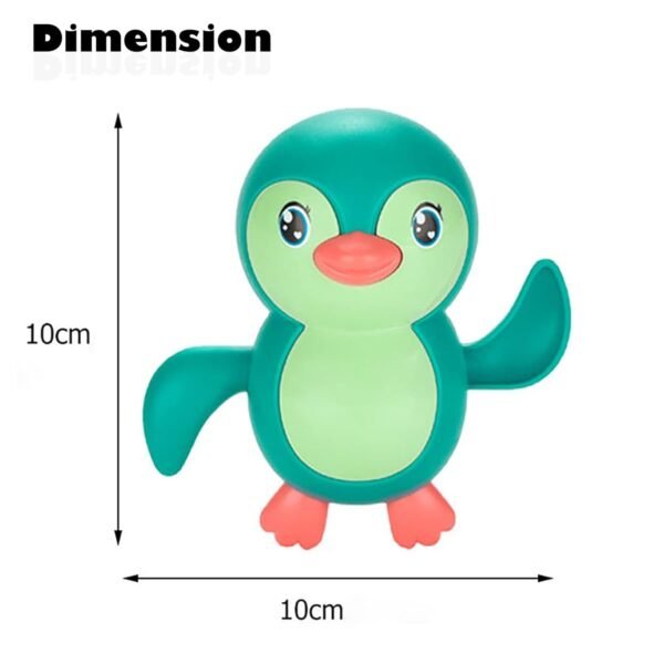 2024 New Swimming Bath Toys for Toddlers 1-3, Boat/Turtle/Penguin Floating Wind up Old Boy Girl, New Born Baby Bathtub Water Toys, Preschool Toddler Pool Toys (Multi) (Penguin, Pack 1) - Image 2