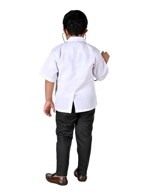 BookMyCostume Doctor Physician White Coat with Stethoscope Medical Professional Community Helper Kids Fancy Dress Costume 7-8 years - Image 3