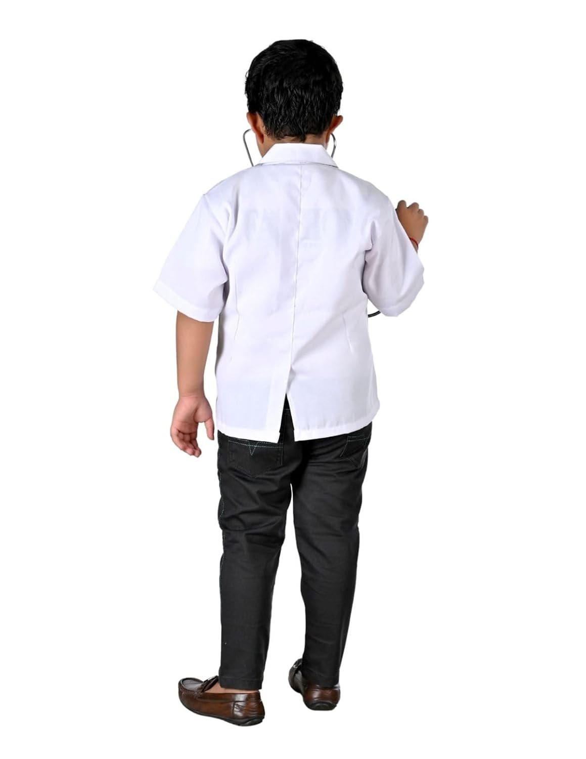 BookMyCostume Doctor Physician White Coat with Stethoscope Medical Professional Community Helper Kids Fancy Dress Costume 7-8 years - Image 3