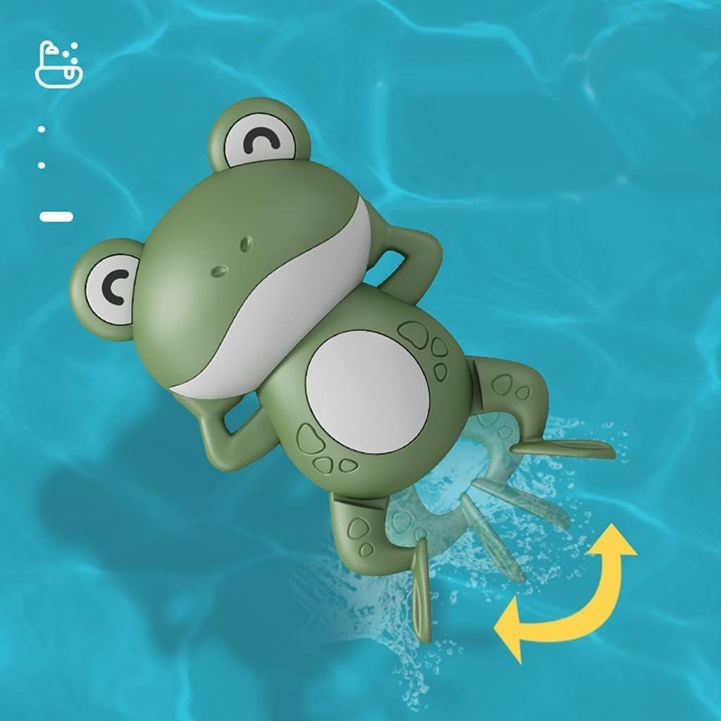 COSMOBABY Premium Bath Toys, Floating Wind Up Toys for 1-5 Year Old Boy Girl, New Born Baby Bathtub Water Toys, Preschool Toddler Pool Toys Frog (Pack of 2) Proudly Made in India - Image 4