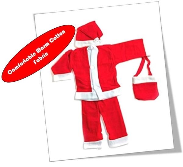 (1-2) Years Santa Dresses for Your Kids, Girls & Boys Wearing in Silk Fibre - Image 3