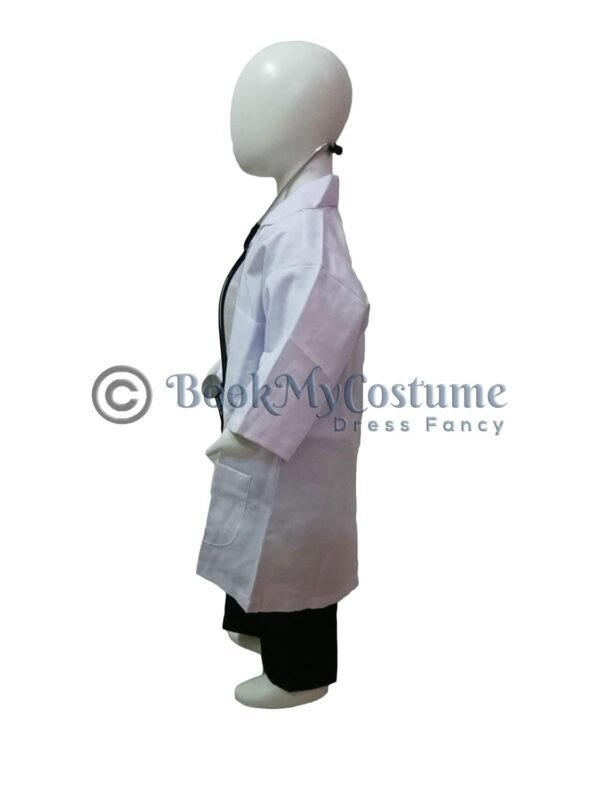 BookMyCostume Doctor Physician White Coat with Stethoscope Medical Professional Community Helper Kids Fancy Dress Costume 2-3 years - Image 3