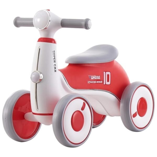 Balance Bike Baby for 1-3 Years Boys and Girls, First Ride Training Scooter,4 Wheels, Super Car Design, No Pedal Toddler Bike (Pink) - Image 5