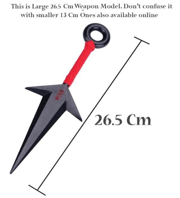 STORE 2508 Kid,Teen,Adult Anime Plastic Kunai Toy Hokage Minato\'s Kunai Cosplay Armor 26.5 Cm Japanese Anime Cosplay With Headband, Black - Image 3