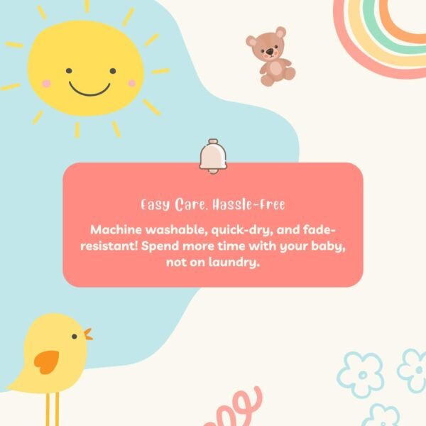 BIGMOON 100% Organic Cotton Baby Muslin Bath Towel 120x100 cm (49 x 39 Inches) – Rainbow Print on White, Ultra-Soft Newborn Swaddle Wrap, Baby & Toddler Towel, Versatile for Kids & Adults - Image 6