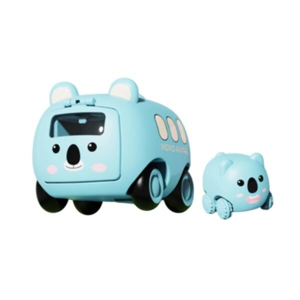 Toy Baby Press Car Interactive Cartoon Inertia Bus for Children Kids 1+ Year Old Green