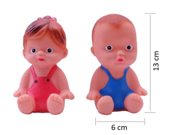 2 Pcs Baby Girl and Boy Soft Rubber Non-Toxic Chu Chu Squeeze Toys for Babies Kids Toddlers - Image 2