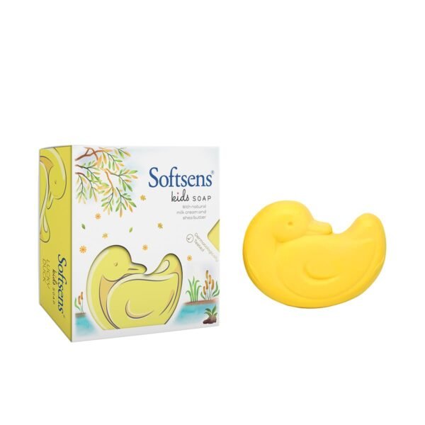 Softsens Assorted Pack of 5 Kids Soap | Gentle & Nourishing with Shea Butter & Milk Cream | Dermatologist Tested and Approved (75gm) - Image 3