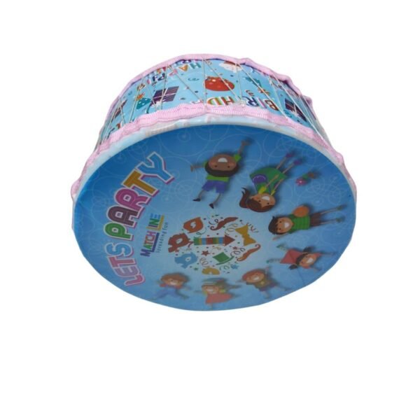 Plastic Large Drum Dholak for Kids with 2 Sticks & Free 1 Plastic Cute Small Drum with 2 Sticks (Buy 1 Get 1 Free Combo | Girl and Boys | Combo 2 Pcs | Multi-Colour | Age 0-6 Years - Image 3