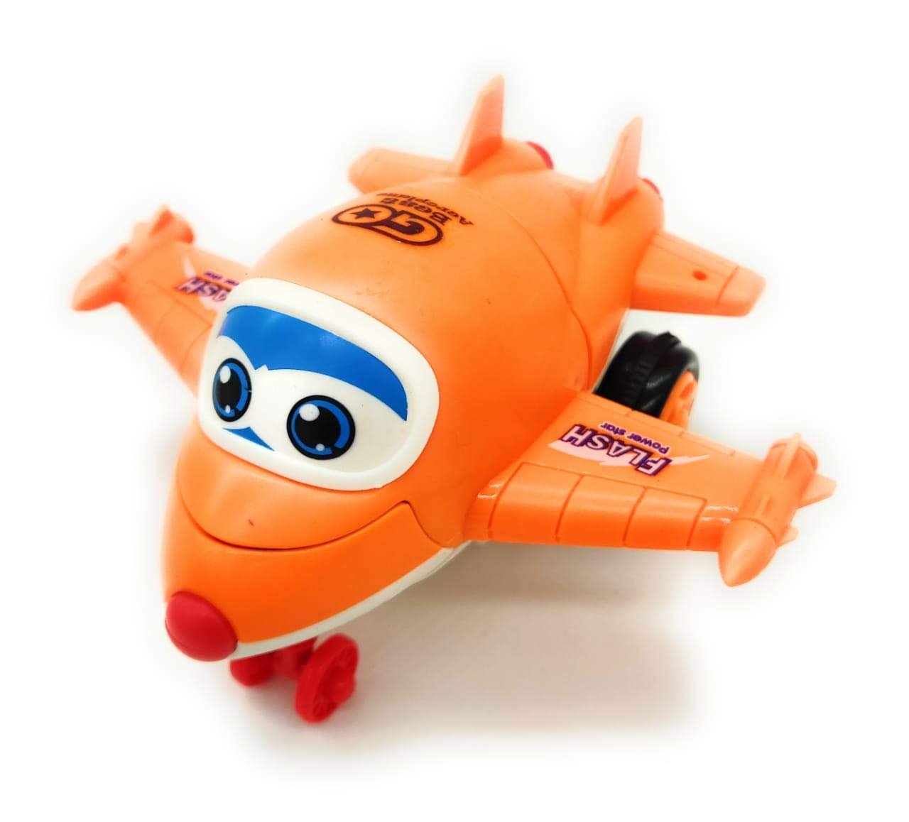 HK Toys Robot Friction Toy | Education & Unbreakable Toy | Bright Color | Mini Racing Converting Plane to Robot Friction Toy (Random Colors) (1 pcs) for Kids