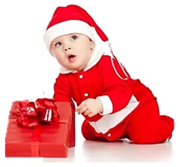 (1-2) Years Santa Dresses for Your Kids, Girls & Boys Wearing in Silk Fibre