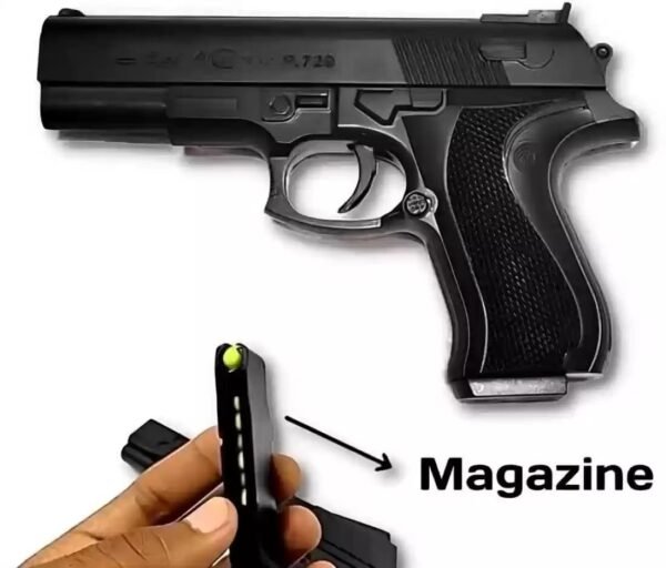 S & H Toy Mouser Gun | Free 8+ Reusable BB Bullets | Complete Mouser Air Pistol | Revolver Gun | Toy with Magazine | Shooting & Hand for Kids | Kids