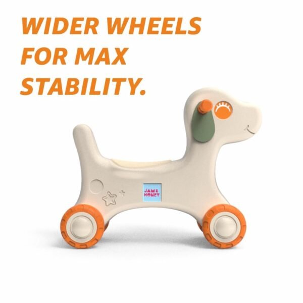 Amazon Brand - Jam & Honey Baby Puppy Push Ride-On | for Kids 1-4 Years Old | Non-Toxic | Durable and Safe | Upto 20kgs Weight | Orange - Image 2