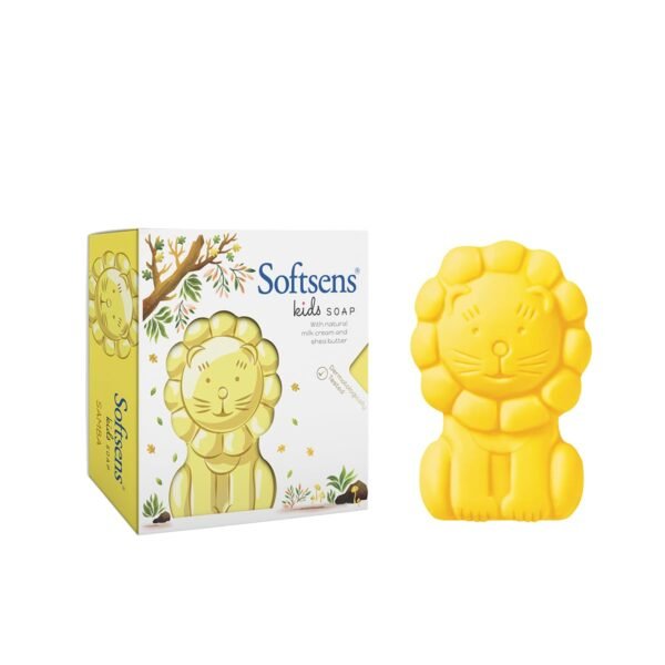 Softsens Assorted Pack of 5 Kids Soap | Gentle & Nourishing with Shea Butter & Milk Cream | Dermatologist Tested and Approved (75gm) - Image 5