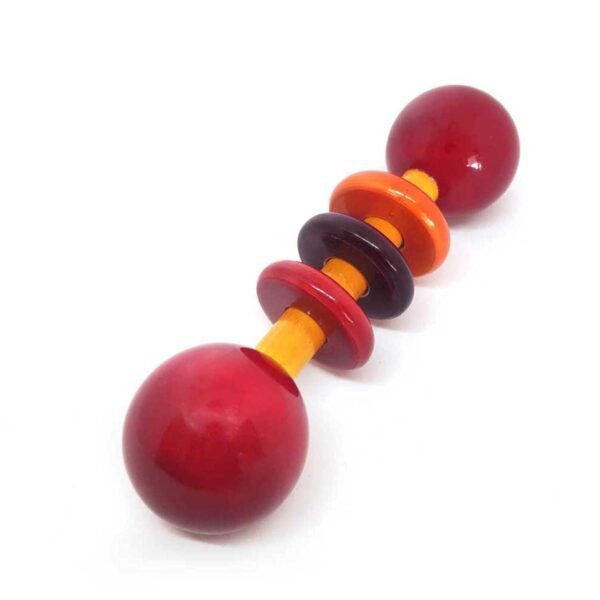 Wooden Rattles for Baby/New Born Babies, Infants (0+ Years) - Set of 3 pcs - Multicolor - Discover Sounds, Develops Sensory Skills - Image 3